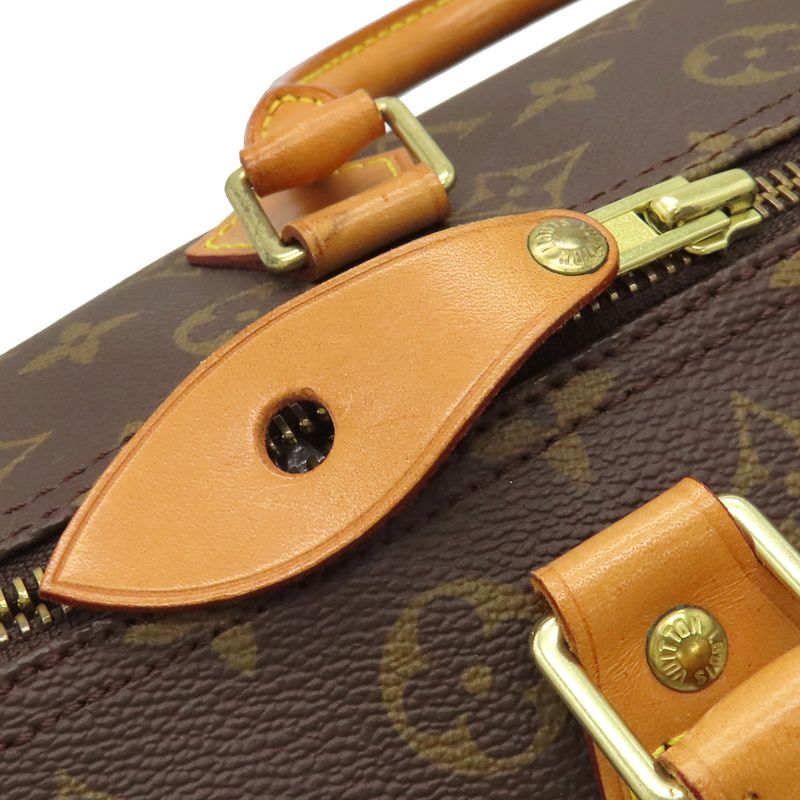 Louis Vuitton Handbag Speedy 30 Monogram Canvas Monogram Gold Hardware Brown