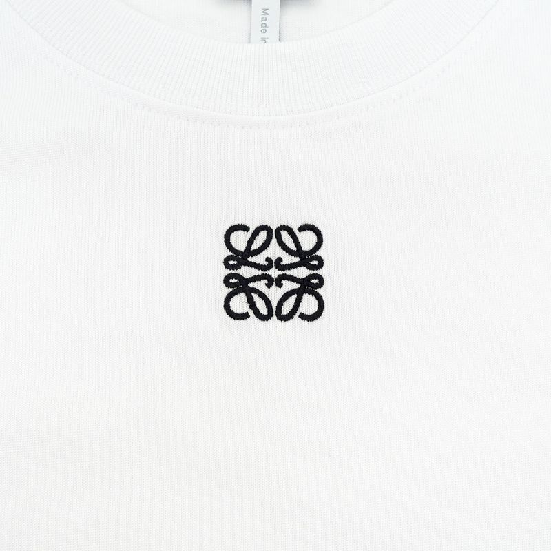 Loewe Short Sleeve Small Fit T-shirt White S Size S359y22x96 Cotton
