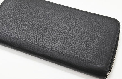 Louis Vuitton Round Zipper Long Wallet With Coin Purse Taurillon Leather Noir
