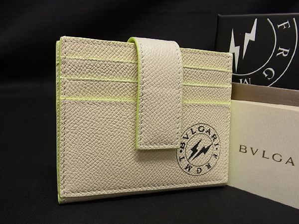 Bvlgari Fragment Collaboration Leather Card Case Pass Case Regular Men's
