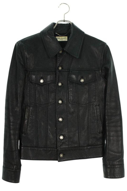 Saint Laurent Paris 529949 Yc2oc Tracker Leather Jacket Men's 42
