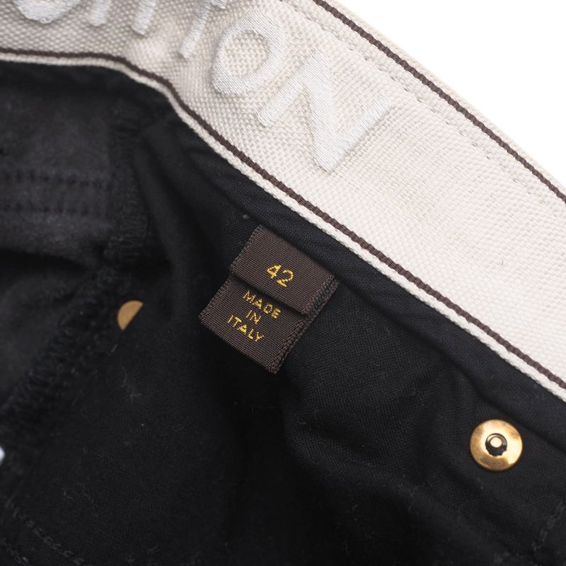 Louis Vuitton Cropped Pants Size 42 Cropped Tapered Emblem Patch Aged Finish
