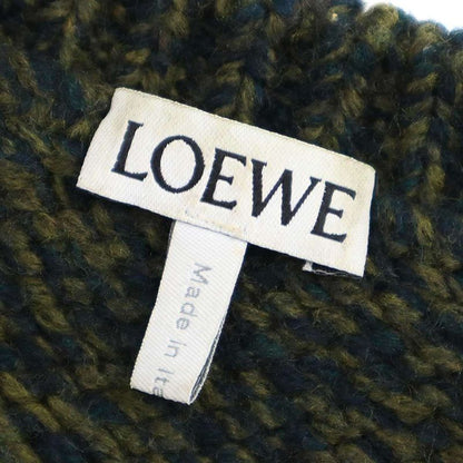 Loewe 23aw Wool Trommelange Trompe L'oeil Knit Sweater S540y14kds Khaki XS