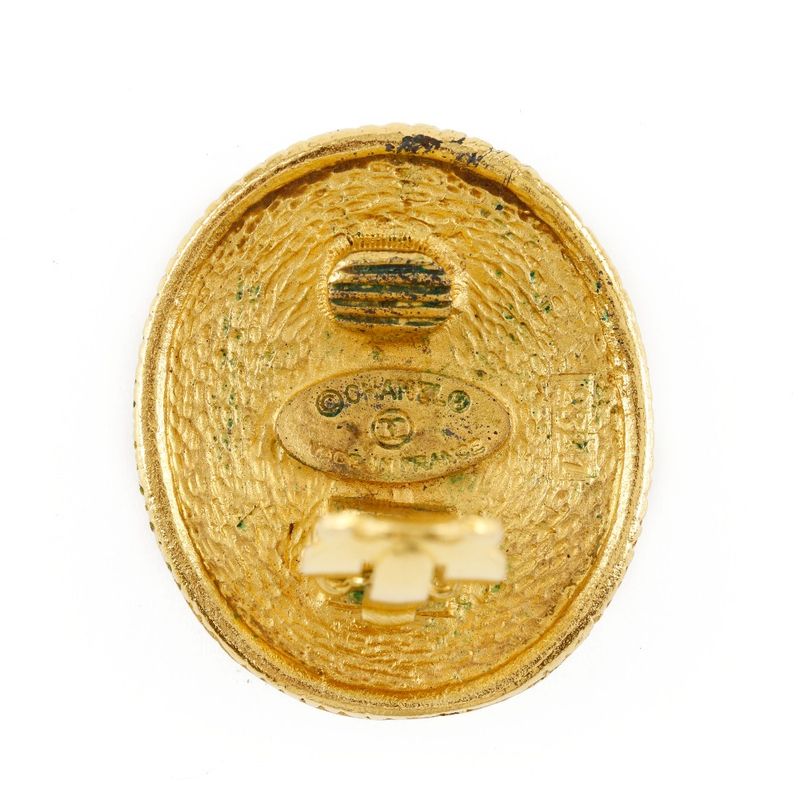 Chanel Angel Coco Mark Vintage Gold Plated Ladies 19.3g Earring