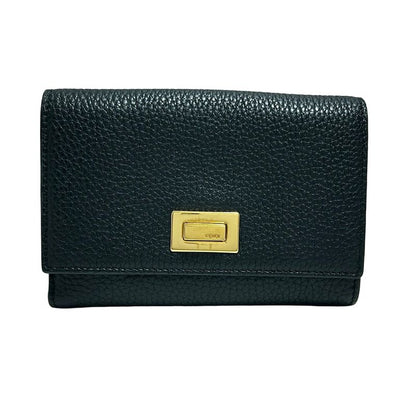 Fendi Bifold Wallet Peekaboo 8m0419 Black Leather