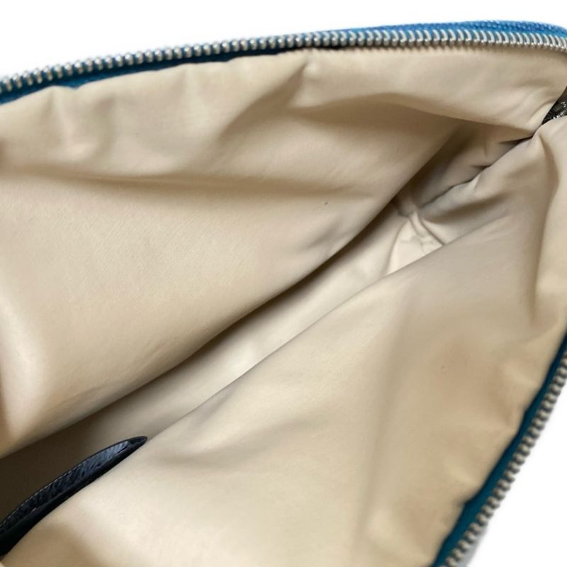 Hermes Pouch Bolide Pouch 20 Navy And Light Brown Leather