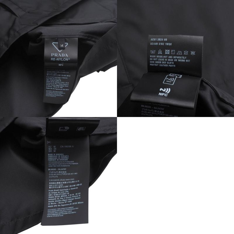 2024Prada Short Sleeve Shirt Size M (180 96A) Re-nylon Triangle Logo Triangle