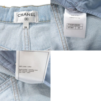 Chanel Wide Denim Coco Button Gradient P76361 Cotton Blue 1075 Chanel