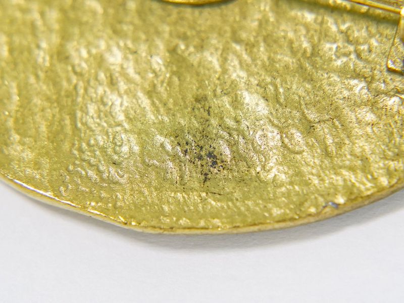 Authentic Chanel Coco Mark Brooch GP Gold Plated Coco Mark Accessories Jewelry