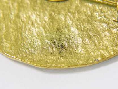 Authentic Chanel Coco Mark Brooch GP Gold Plated Coco Mark Accessories Jewelry