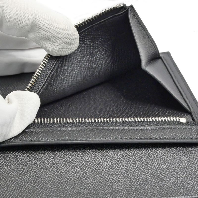 Hermes Bearn Compact Bifold Wallet Monochrome So Black Vo Madame W