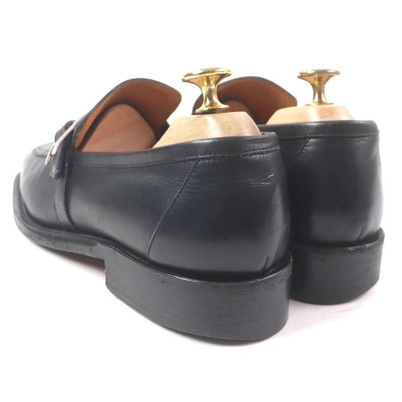 Hermes Vintage Api H Logo Buckle Belt Square Toe Leather Loafer