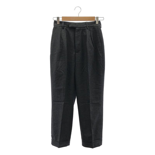 Celine - Wool 2-tuck Roll-up Pants - 34 - Black - Women