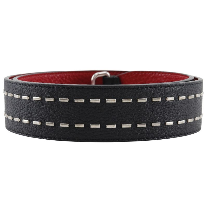 Fendi Selleria Studded Leather Black/red Unisex Shoulder Strap