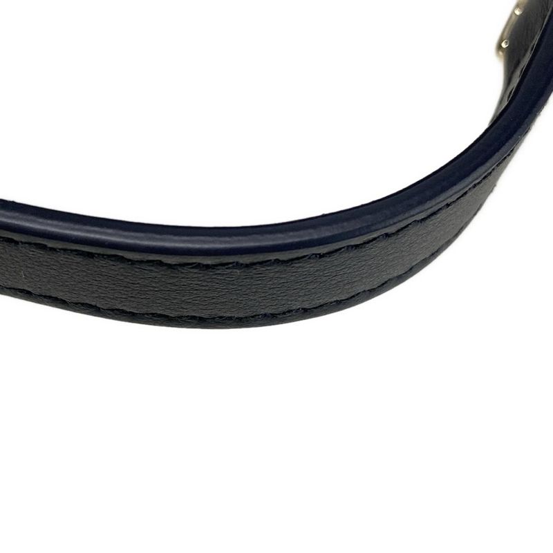 Dior/christian Dior Handbag Diortravel Nomad Pouch Navy And Beige Leather