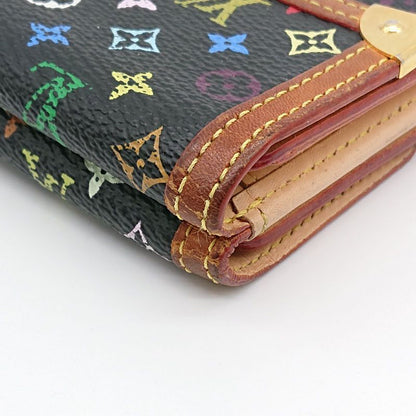 Louis Vuitton Multicolor Folded Wallet Porte Monet Vieux Carte Cles Di Black