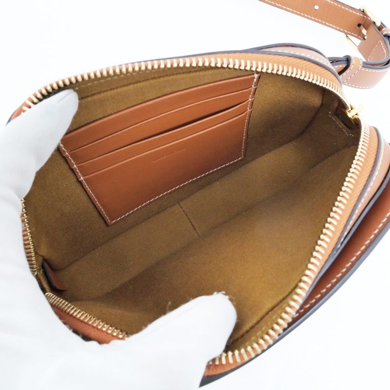 Celine Belt Bag Triomphe Body Brown Tan Canvas 19267 Women's Men's