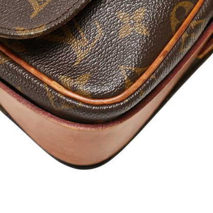 Louis Vuitton Monogram Cartouchere MM Crossbody Shoulder Bag M51253 Brown PVC