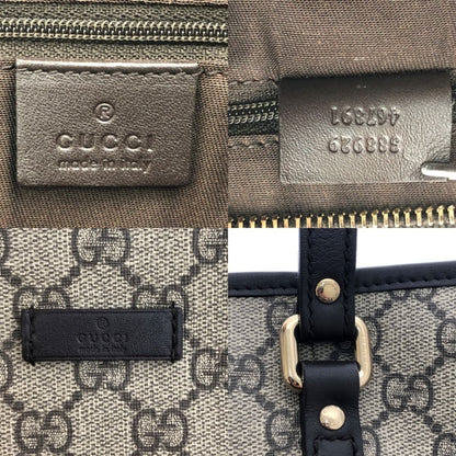 Gucci 2way Shoulder Bag Tote Bag GG Supreme Pvcleather 388929 Dark Brown