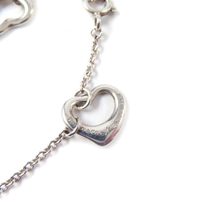 Tiffany & Co Open Heart 5P Bracelet Accessory Sv925 Silver Weight