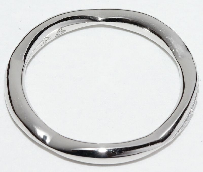 Chanel Ring Pt950 10P Diamonds (approx 008ct) Camellia Collection Half Eternity