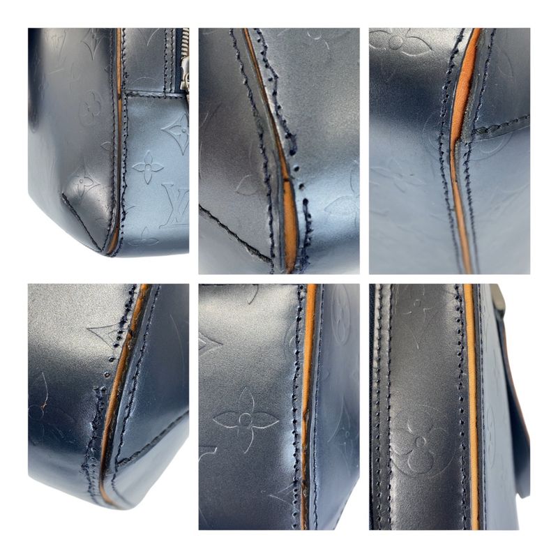 Louis Vuitton Monogram Matte Malden Navy Leather M55132 Business Bag Tote Bag