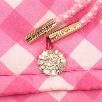 Chanel Sequin Patch 23C P74093 V65695 Size 42 Silk Nylon Polyester Pink Coat