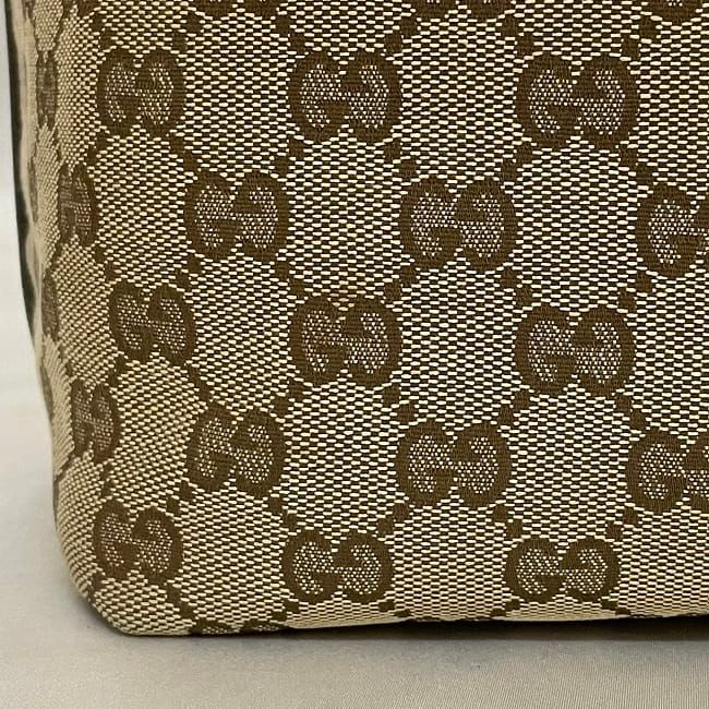 Gucci Tote Bag Beige Brown Interlocking 169945