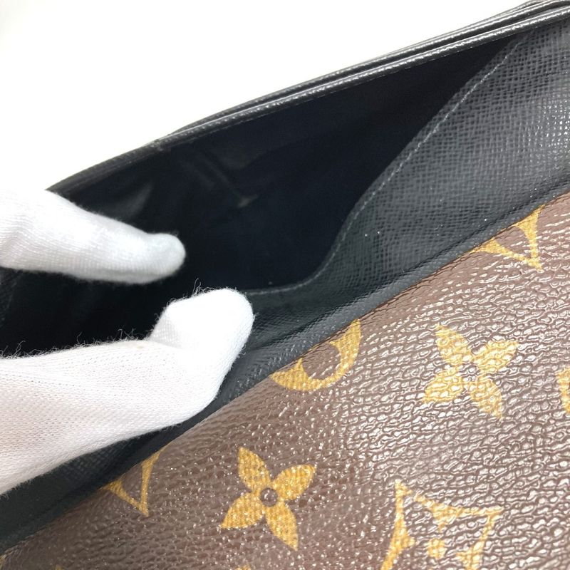 Louis Vuitton Long Wallet Portefeuille Ron M60168 Monogram Macassar Canvas Brown