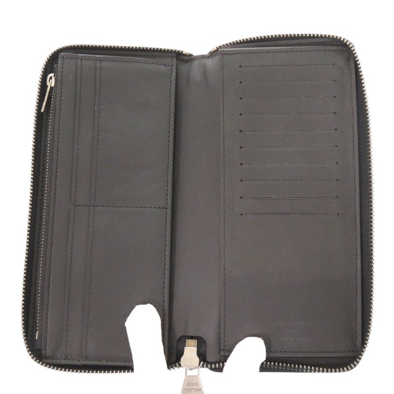 Louis Vuitton Damier Infini Zippy Wallet Vertical N63548 Onyx 2016 Long Wallet