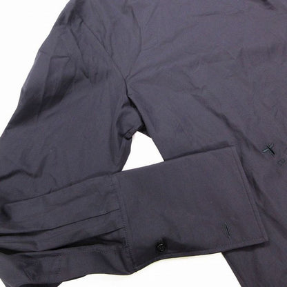 Dior Homme Asymmetric Shirt Cotton Poplin Bee Embroidery Long Sleeves Black