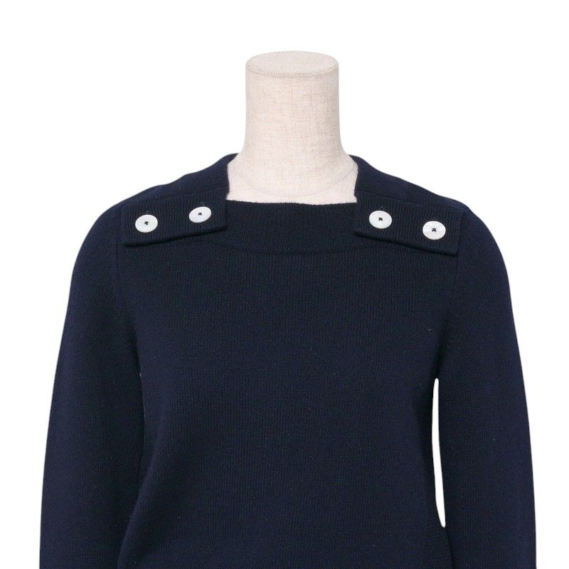 Hermes Knitwear Size 34 Total Cashmere Long Sleeve Knitted Sweater Serie