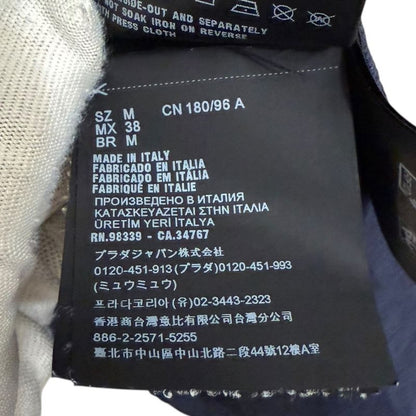 23aw Prada Used Cotton Pique Short Sleeve Polo Shirt Size M Navy Men's Used