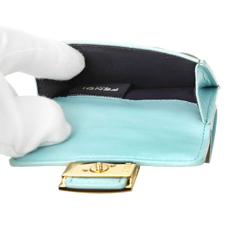 Fendi Trifold Wallet Baguette Green