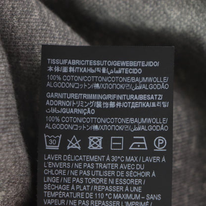  Saint Laurent 2022 704159 Cotton Back Print Damaged Pullover Hoodie Grey M