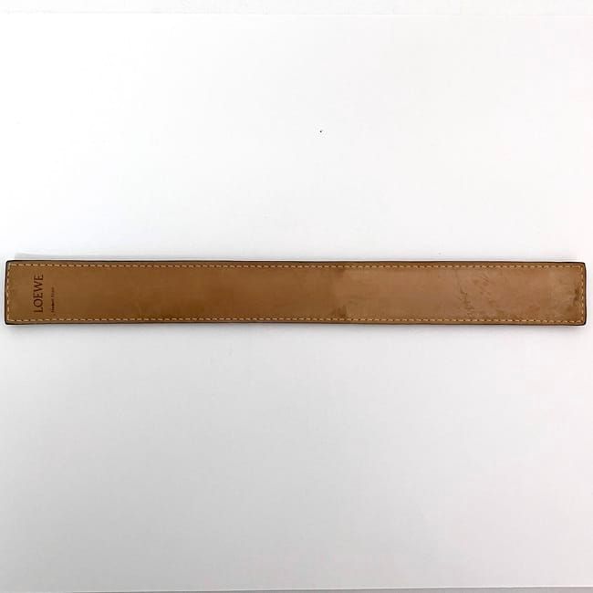 Loewe Bracelet Brown Anagram Excellent Condition Leather Preowned Loewe