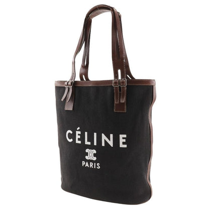 Celine Logo Canvas Black Ladies Tote Bag