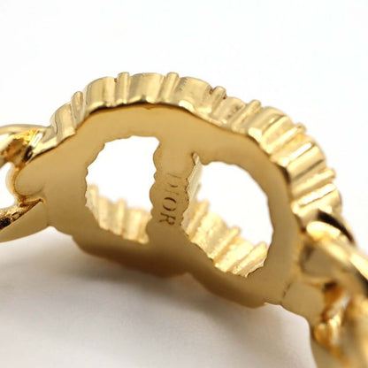 Christian DIOR Ring Clair D Lune Rhinestone Gold Color M Approx 12.5 Approx