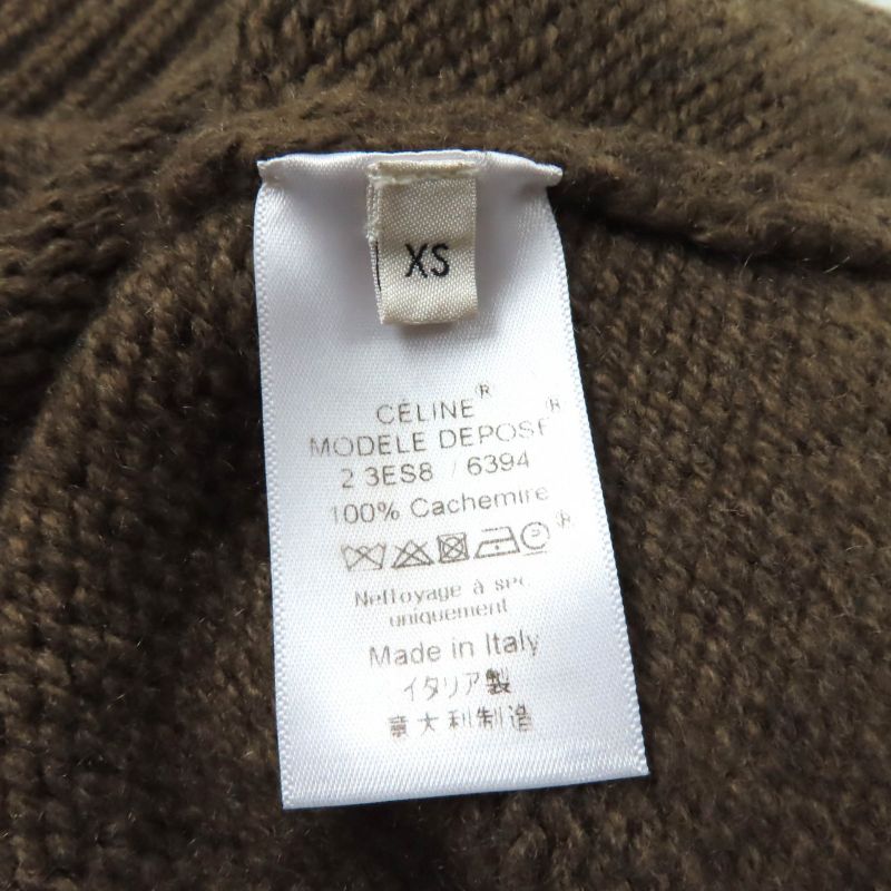 Celine 2 3es8/6394 100% Cashmere Phoebe Philo Long Sleeve Chunky Knit Sweater