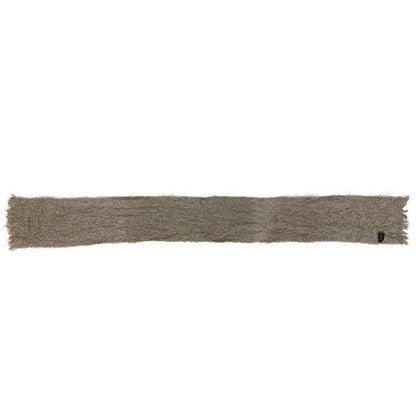 Loewe Scarf Gray Mohair Wool Leather