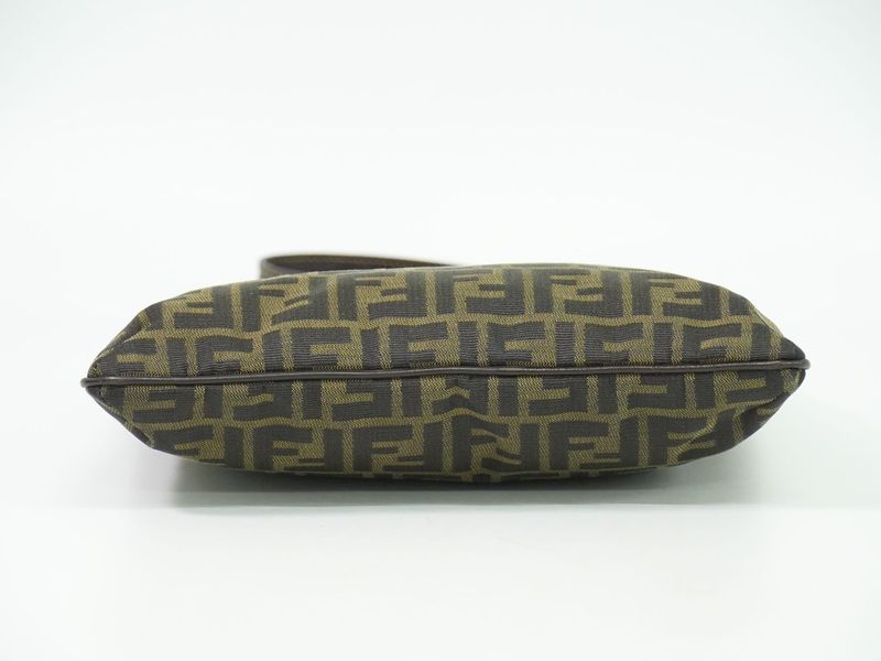 Authentic Fendi Zucca Shoulder Bag Canvas Brown Zucca Bag Pre-owned [follow-up