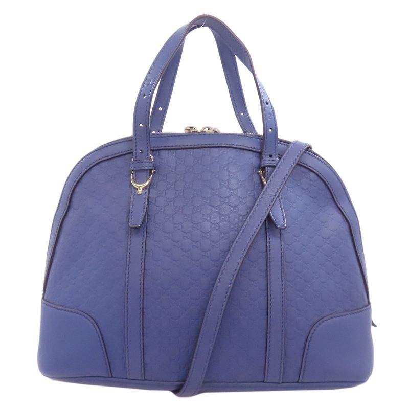 Gucci 309617 GG Signature Micro Shimmer 2WAY Handbag Leather Women