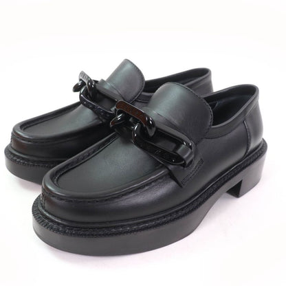 Louis Vuitton Academy Line Leather Shoes Black 34.5 With Box And Storage Bag