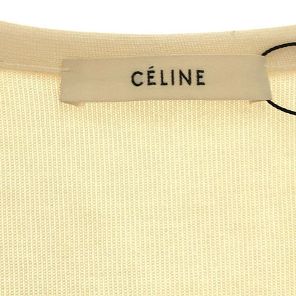 Celine - Phoebe Period Chest Pocket V-neck Knit - S - Off White - Women's