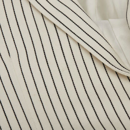 Celine Stripe 2B Tailored Jacket Bleather Size 48 2v376881c Off White Black