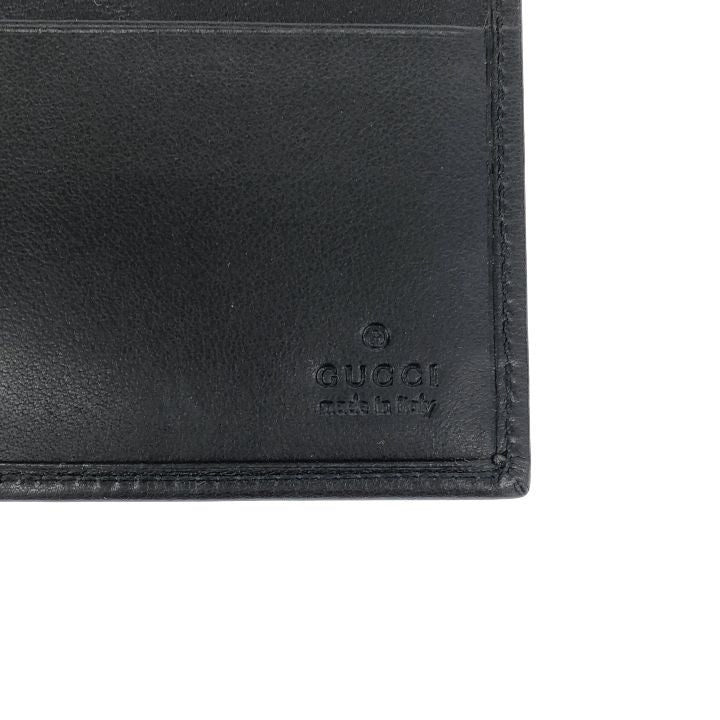 Gucci 034 3661 1042 Bifold Wallet Men's Black ONE SIZE