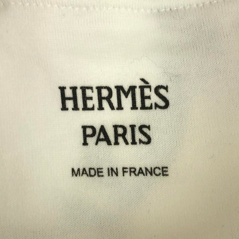 Hermes 23ss Cartouche Mock Neck T-Shirt 3e4621dl White 34