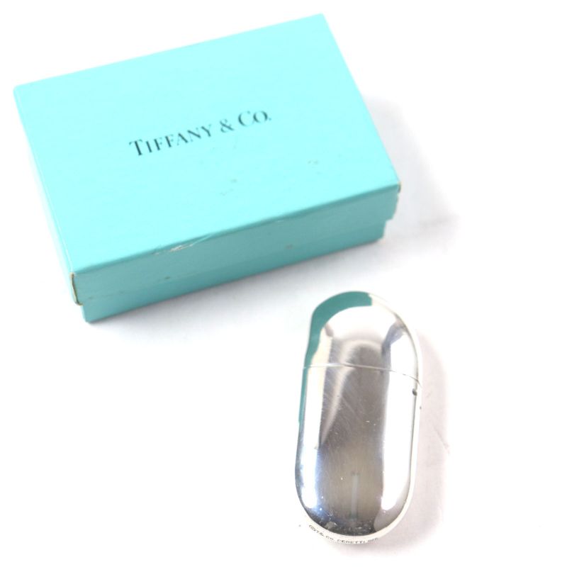 Tiffany & Co Beans Elsa Peretti Sv925 Roller Oil Lighter Silver With Engraved