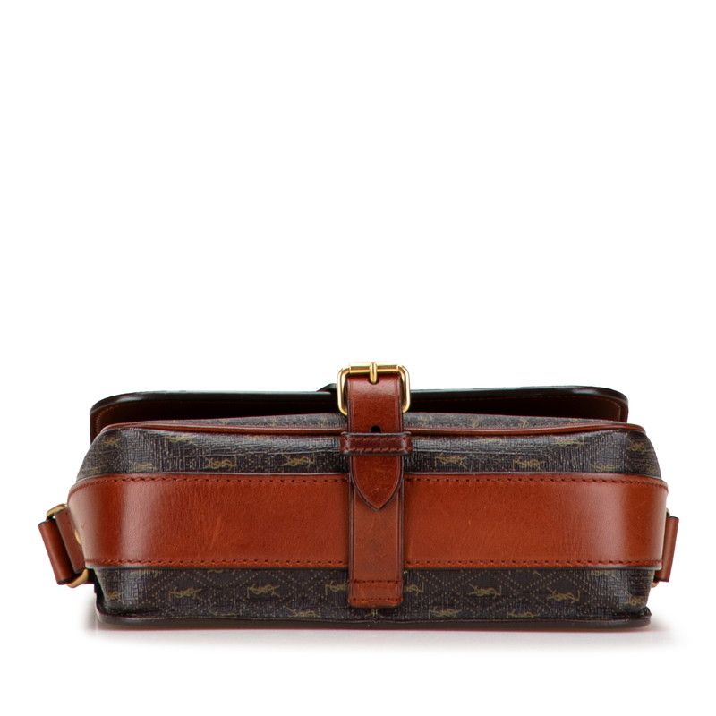 Saint Laurent YSL Monogram 668582 Brown PVC Leather Women's Saint Laurent