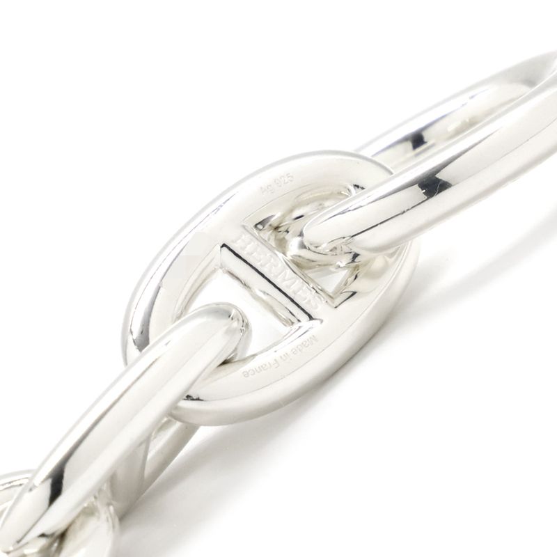 Hermes Bracelet Chaine D'ancre GM Silver 925 Silver 11 Frames Star Ring Silver